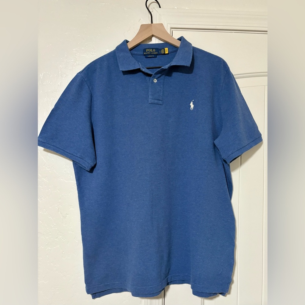 Ralph Lauren Classic Blue Polo Shirt for Men